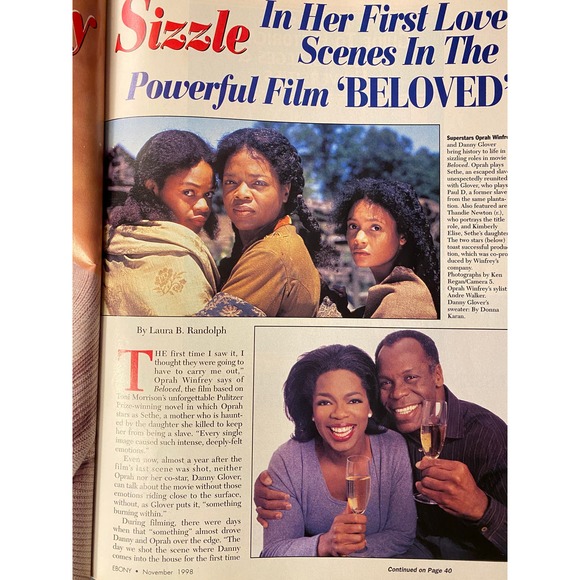 Ebony Magazine, November 1998, Oprah and Danny Cover Feature Story - Picture 6 of 16